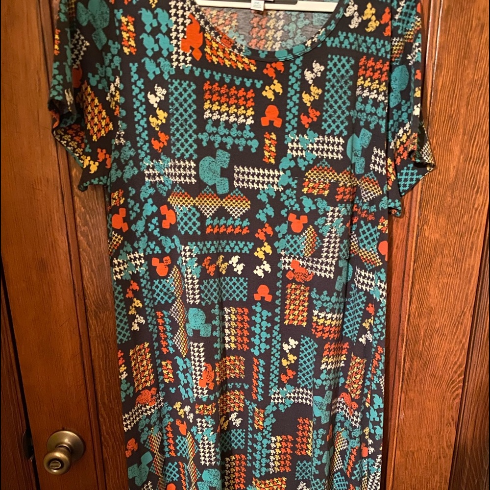 Lularoe Carly Disney Print Mickey Mouse Size XL